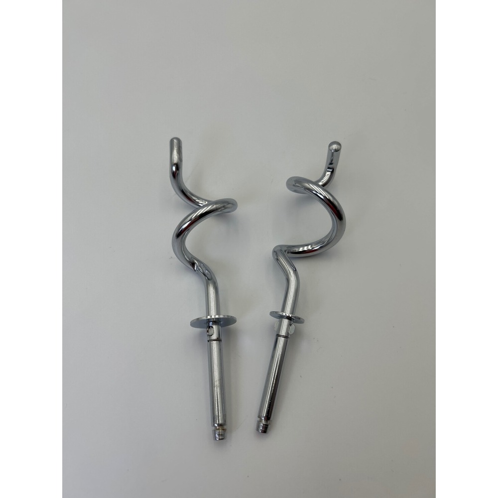 Vintage Sunbeam Mixmaster Dough Hooks Chrome Spiral Mixer Attachments Set of 2